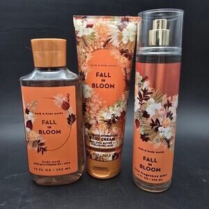Bath & Body Works Fall In Bloom Set Fine Fragrance Mist Wash Cream